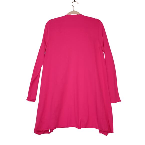 Tory Burch Pink 100% Cotton Open Cardigan Ruffles on Front women's Size Medium - Picture 3 of 8